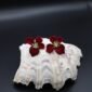 Irregular Red Flannel Flower Stud Earrings for Women - gg000010