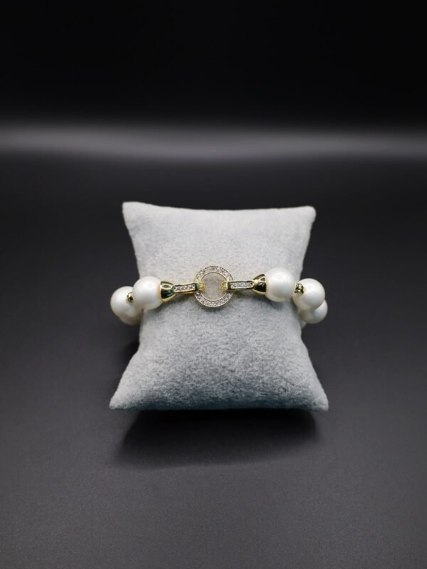 Pearl Zirconia Connector Bracelet - gg000040