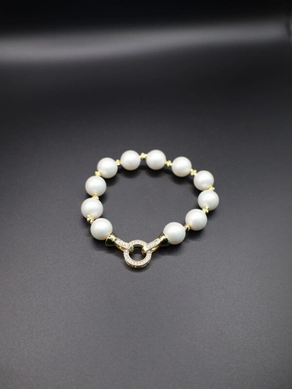 Pearl Zirconia Connector Bracelet - gg000040