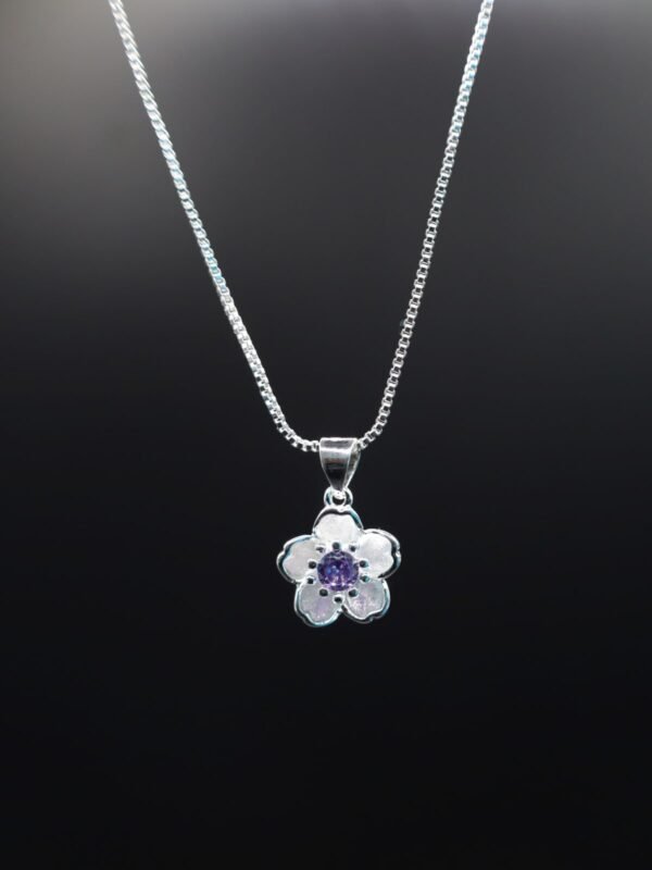 Purple Peach Blossom Necklace - gg000034