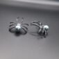 Trendy Halloween Black Spider Pearl Earrings