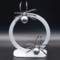 Trendy Halloween Black Spider Pearl Earrings