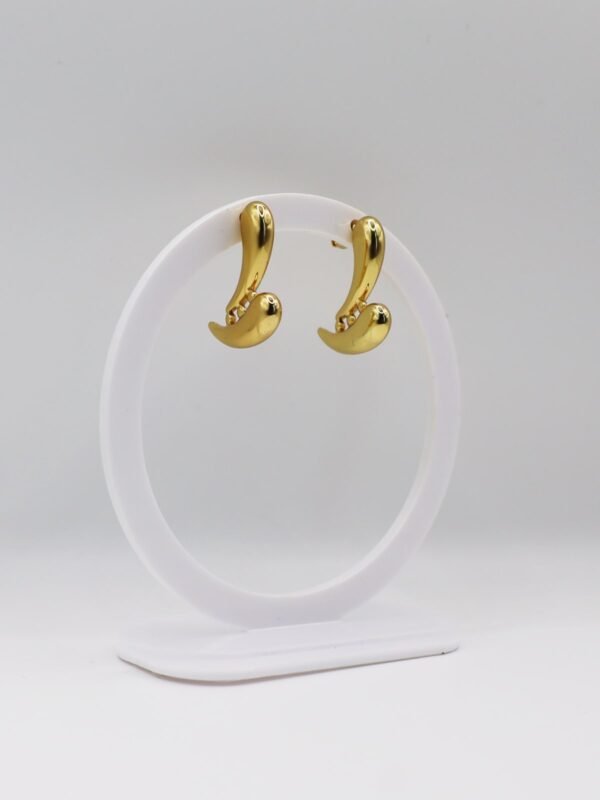 Elegant Gold-Tone Stainless Steel Minimalist Earrings