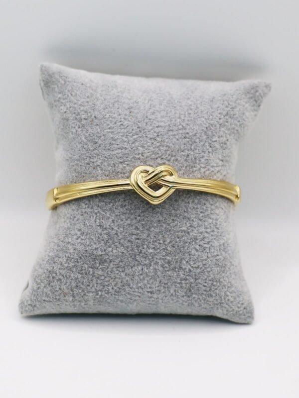 Heart Knot Stainless Steel Bangle - Hypoallergenic & Waterproof - gg000086