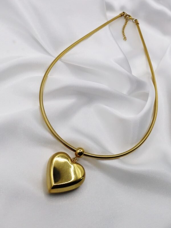 Stainless Steel Heart Pendant Necklace - gg000090